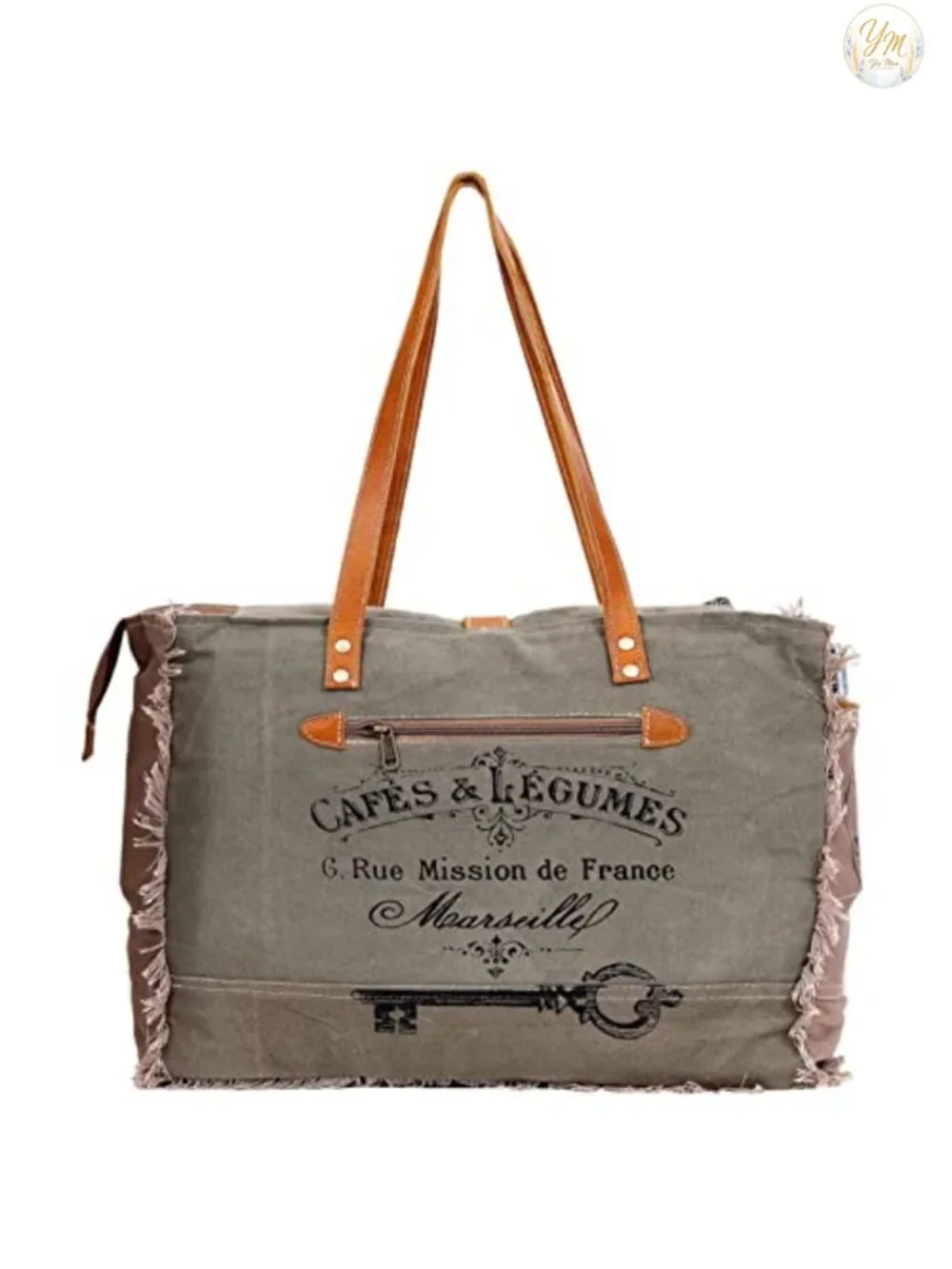 Large Canvas Tote Bag with Cowhide Hair On Leather, Shoulder Handbag for Women,